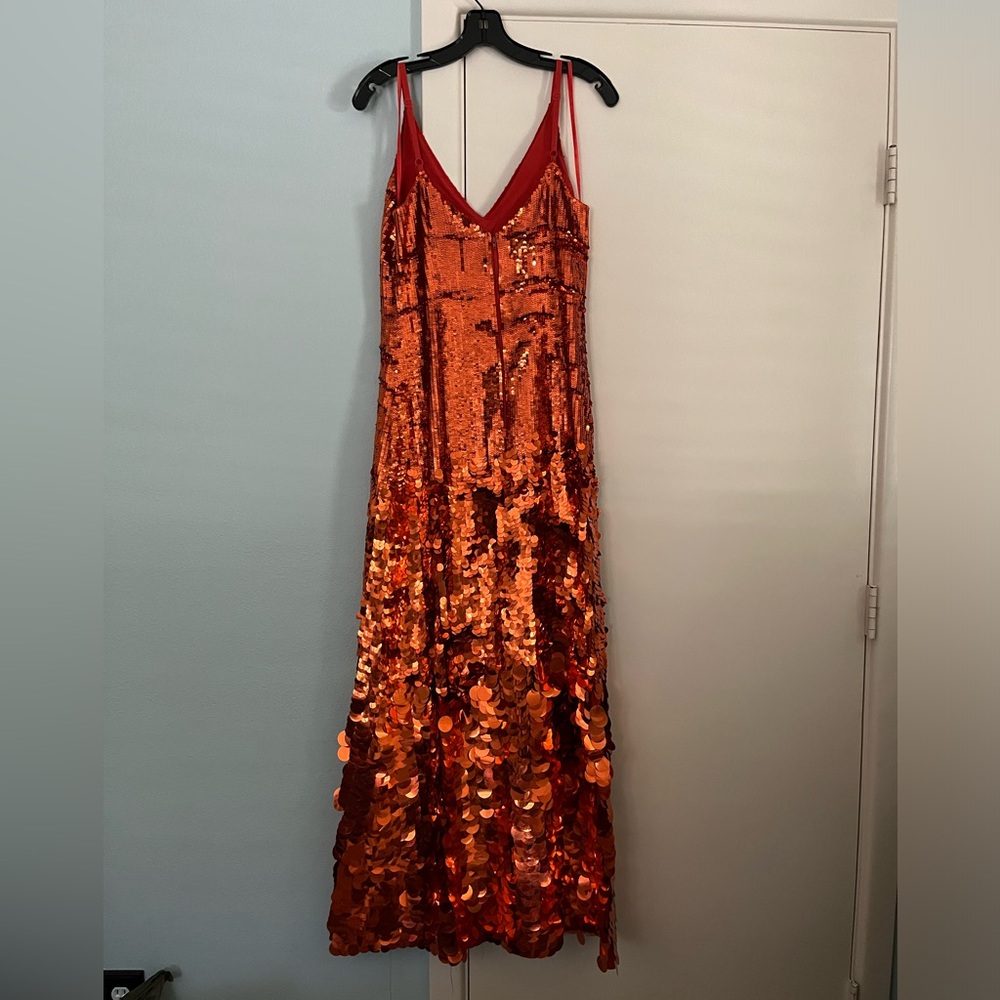 One33 Social orange Sequins dress